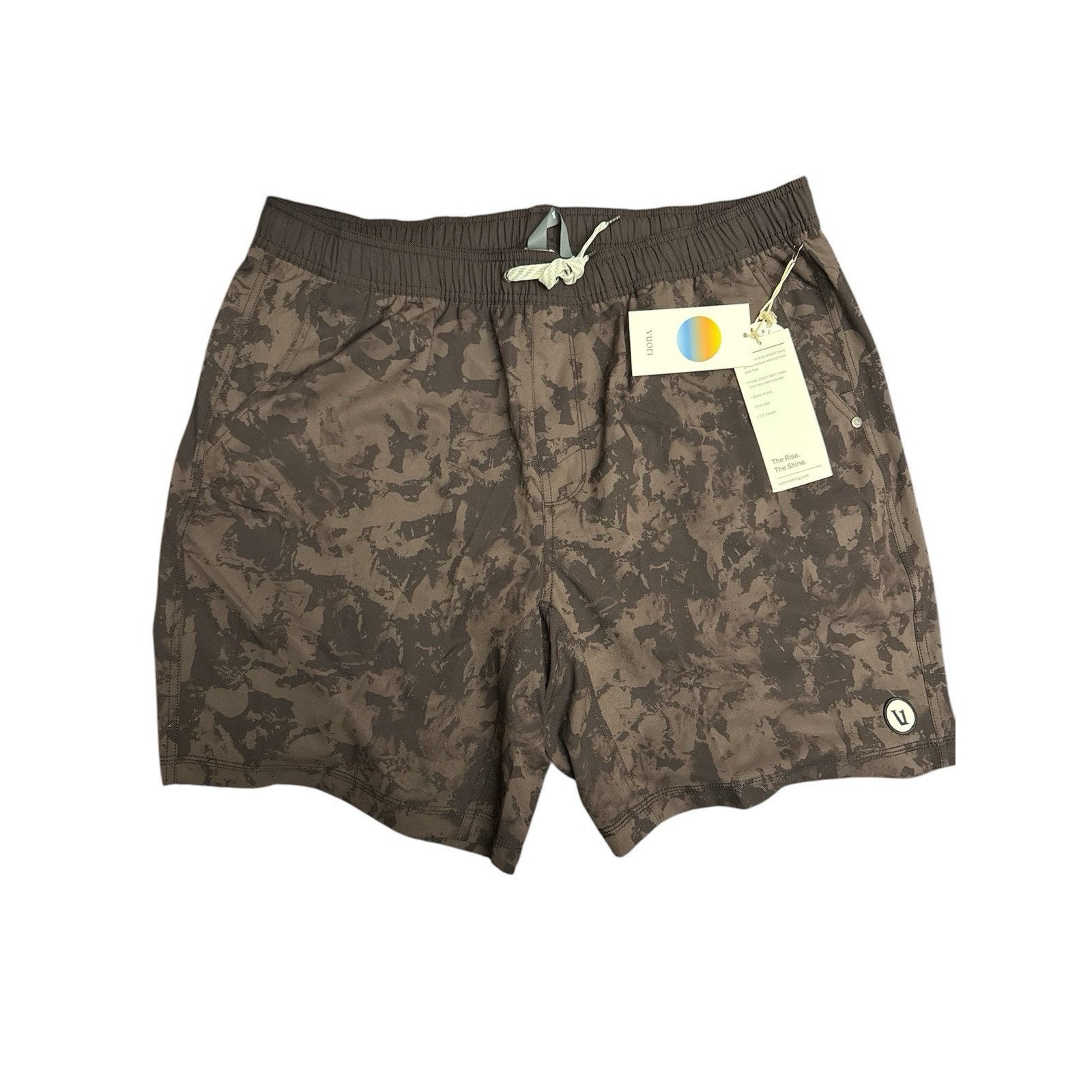 Vuori Men’s Kore Lined Shorts 7.5" Inseam Color Mahogony Nova Sz Xxl New